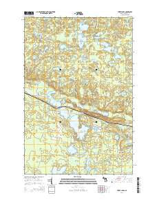 Three Lakes Michigan Historical topographic map, 1:24000 scale, 7.5 X 7.5 Minute, Year 2014