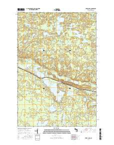 Three Lakes Michigan Current topographic map, 1:24000 scale, 7.5 X 7.5 Minute, Year 2016