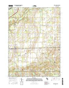 Three Oaks Michigan Current topographic map, 1:24000 scale, 7.5 X 7.5 Minute, Year 2016