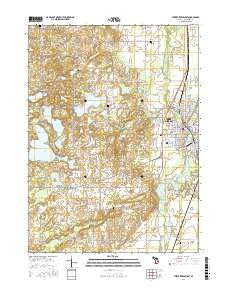 Three Rivers West Michigan Current topographic map, 1:24000 scale, 7.5 X 7.5 Minute, Year 2016