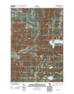 Thumb Lake Michigan Historical topographic map, 1:24000 scale, 7.5 X 7.5 Minute, Year 2011