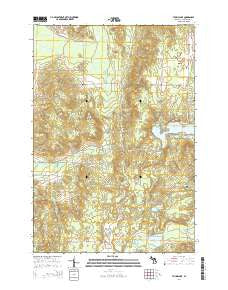 Thumb Lake Michigan Historical topographic map, 1:24000 scale, 7.5 X 7.5 Minute, Year 2014