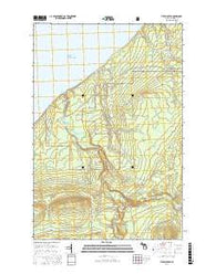 Tiebel Creek Michigan Current topographic map, 1:24000 scale, 7.5 X 7.5 Minute, Year 2017