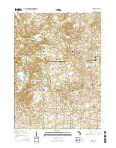 Tipton Michigan Historical topographic map, 1:24000 scale, 7.5 X 7.5 Minute, Year 2014