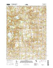 Tipton Michigan Current topographic map, 1:24000 scale, 7.5 X 7.5 Minute, Year 2017