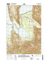 Torch River Michigan Current topographic map, 1:24000 scale, 7.5 X 7.5 Minute, Year 2016
