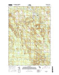 Tower Michigan Current topographic map, 1:24000 scale, 7.5 X 7.5 Minute, Year 2017
