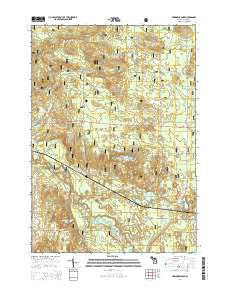 Townsend Lake Michigan Historical topographic map, 1:24000 scale, 7.5 X 7.5 Minute, Year 2014