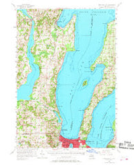 Traverse City Michigan Historical topographic map, 1:62500 scale, 15 X 15 Minute, Year 1957