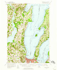 Traverse City Michigan Historical topographic map, 1:62500 scale, 15 X 15 Minute, Year 1957