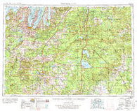 Traverse City Michigan Historical topographic map, 1:250000 scale, 1 X 2 Degree, Year 1954