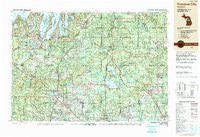 Traverse City Michigan Historical topographic map, 1:250000 scale, 1 X 2 Degree, Year 1989