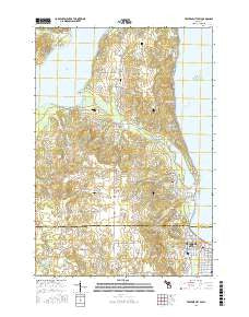 Traverse City SW Michigan Current topographic map, 1:24000 scale, 7.5 X 7.5 Minute, Year 2016