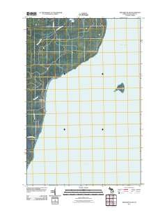 Traverse Island Michigan Historical topographic map, 1:24000 scale, 7.5 X 7.5 Minute, Year 2011