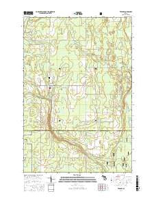 Trenary Michigan Current topographic map, 1:24000 scale, 7.5 X 7.5 Minute, Year 2017