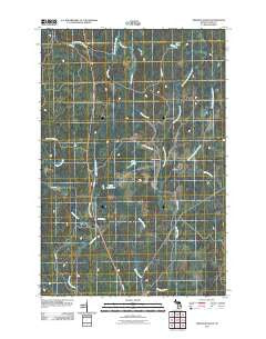 Triangle Ranch Michigan Historical topographic map, 1:24000 scale, 7.5 X 7.5 Minute, Year 2011
