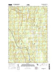 Triangle Ranch Michigan Current topographic map, 1:24000 scale, 7.5 X 7.5 Minute, Year 2016
