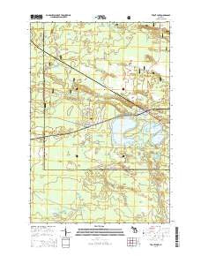 Trout Lake Michigan Historical topographic map, 1:24000 scale, 7.5 X 7.5 Minute, Year 2014