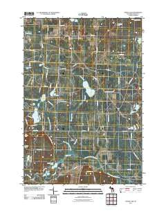 Turtle Lake Michigan Historical topographic map, 1:24000 scale, 7.5 X 7.5 Minute, Year 2011