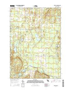 Turtle Lake Michigan Historical topographic map, 1:24000 scale, 7.5 X 7.5 Minute, Year 2014