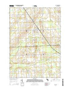Ubly Michigan Historical topographic map, 1:24000 scale, 7.5 X 7.5 Minute, Year 2014