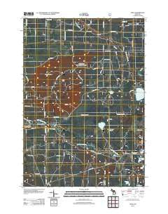 Udell Michigan Historical topographic map, 1:24000 scale, 7.5 X 7.5 Minute, Year 2012