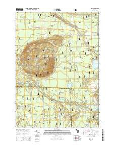 Udell Michigan Historical topographic map, 1:24000 scale, 7.5 X 7.5 Minute, Year 2014