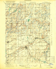 Union City Michigan Historical topographic map, 1:62500 scale, 15 X 15 Minute, Year 1918