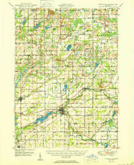 Union City Michigan Historical topographic map, 1:62500 scale, 15 X 15 Minute, Year 1950