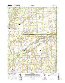 Union City Michigan Current topographic map, 1:24000 scale, 7.5 X 7.5 Minute, Year 2016
