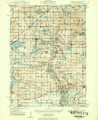 Vandalia Michigan Historical topographic map, 1:62500 scale, 15 X 15 Minute, Year 1949