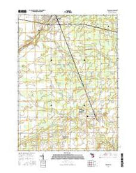 Vassar Michigan Current topographic map, 1:24000 scale, 7.5 X 7.5 Minute, Year 2017