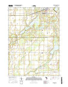 Vicksburg Michigan Current topographic map, 1:24000 scale, 7.5 X 7.5 Minute, Year 2016