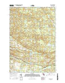 Vulcan Michigan Current topographic map, 1:24000 scale, 7.5 X 7.5 Minute, Year 2016