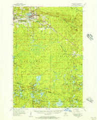 Wakefield Michigan Historical topographic map, 1:62500 scale, 15 X 15 Minute, Year 1955