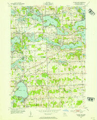 Walled Lake Michigan Historical topographic map, 1:24000 scale, 7.5 X 7.5 Minute, Year 1952