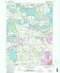 Walled Lake Michigan Historical topographic map, 1:24000 scale, 7.5 X 7.5 Minute, Year 1969