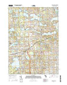 Walled Lake Michigan Historical topographic map, 1:24000 scale, 7.5 X 7.5 Minute, Year 2014