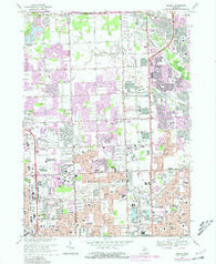 Warren Michigan Historical topographic map, 1:24000 scale, 7.5 X 7.5 Minute, Year 1968
