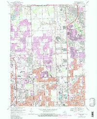 Warren Michigan Historical topographic map, 1:24000 scale, 7.5 X 7.5 Minute, Year 1968