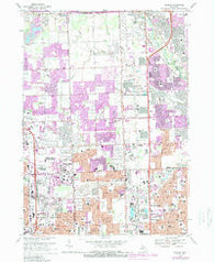 Warren Michigan Historical topographic map, 1:24000 scale, 7.5 X 7.5 Minute, Year 1968
