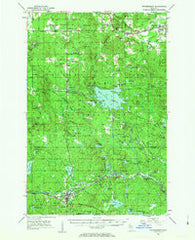 Watersmeet Michigan Historical topographic map, 1:62500 scale, 15 X 15 Minute, Year 1952