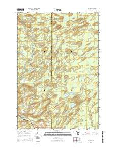 Waucedah Michigan Historical topographic map, 1:24000 scale, 7.5 X 7.5 Minute, Year 2014