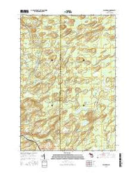 Waucedah Michigan Current topographic map, 1:24000 scale, 7.5 X 7.5 Minute, Year 2016