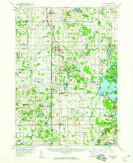 Wayland Michigan Historical topographic map, 1:62500 scale, 15 X 15 Minute, Year 1959