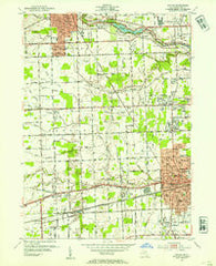 Wayne Michigan Historical topographic map, 1:24000 scale, 7.5 X 7.5 Minute, Year 1952