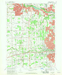 Wayne Michigan Historical topographic map, 1:24000 scale, 7.5 X 7.5 Minute, Year 1968