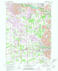 Wayne Michigan Historical topographic map, 1:24000 scale, 7.5 X 7.5 Minute, Year 1968