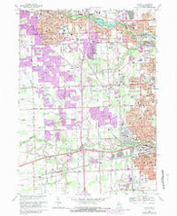 Wayne Michigan Historical topographic map, 1:24000 scale, 7.5 X 7.5 Minute, Year 1968