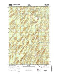 Whitney Michigan Historical topographic map, 1:24000 scale, 7.5 X 7.5 Minute, Year 2014